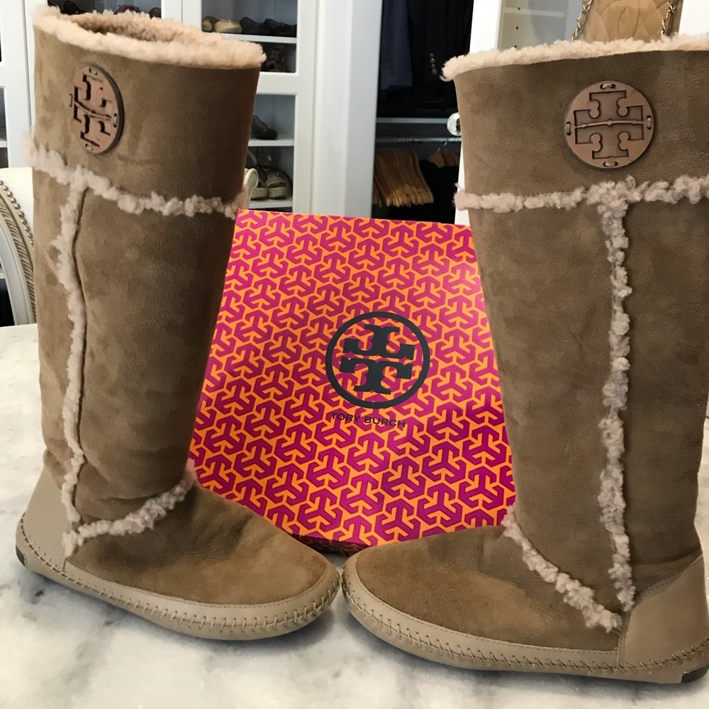 Tory Burch Tall Shearling Boots